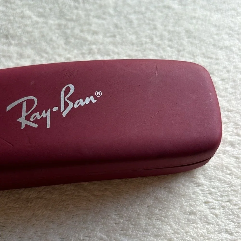 Ray Ban Eye‎ Sun Glasses Hard Case Maroon/Red